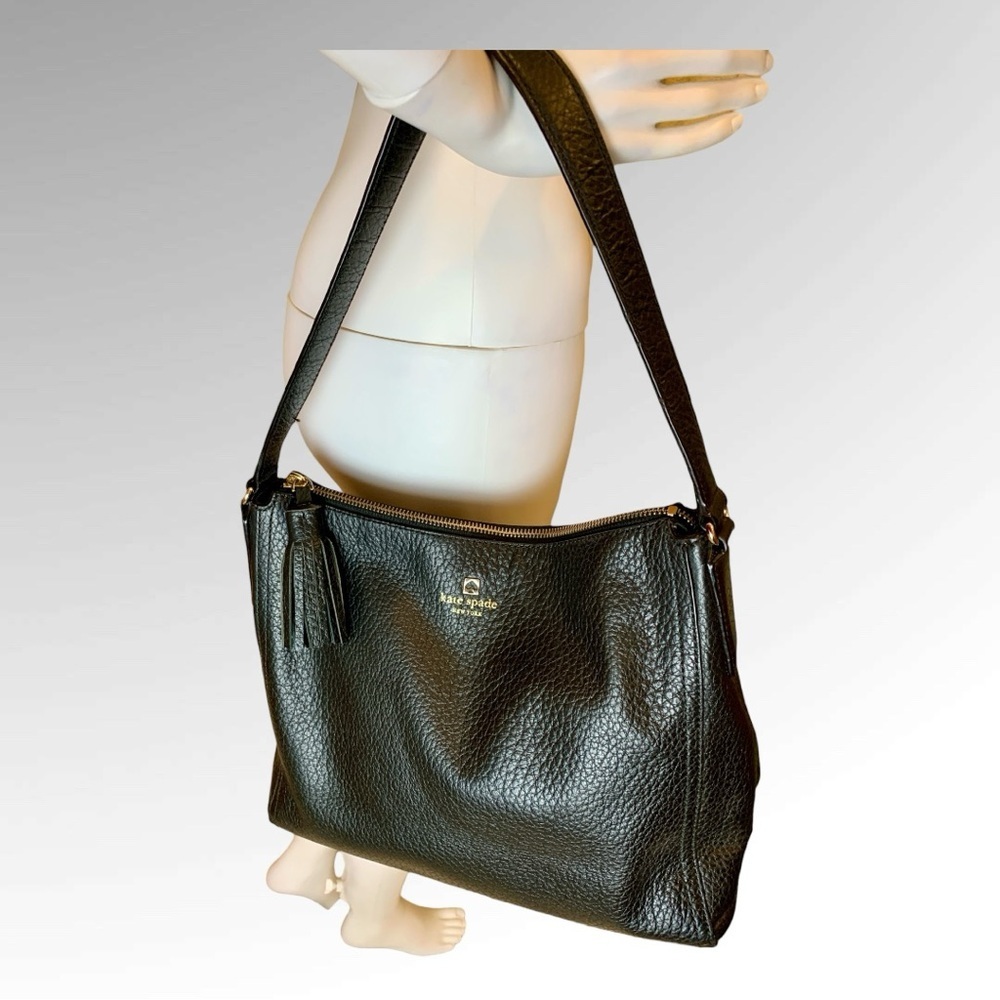 Kate Spade Medium Black Leather Shoulder Bag - Picture 6 of 15